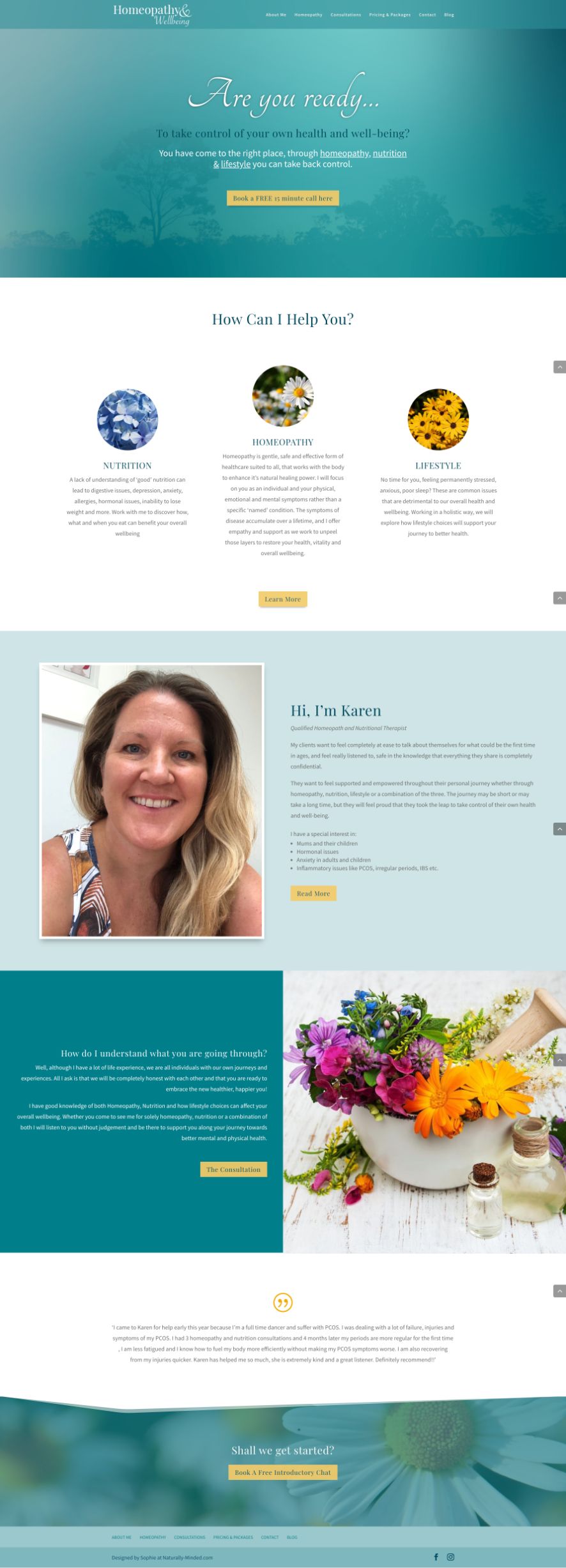 Website Design for a Homeopath