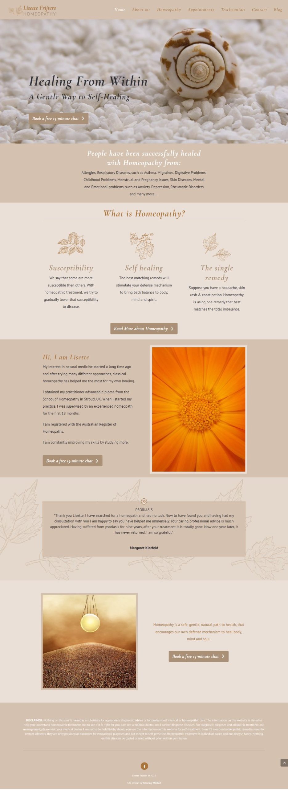 Website Design for a Homeopath